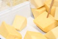 Turkish cheese: full-fat beyaz peynir,yellow kaÃÅ¸ar peynir, cecil, topi, burgu peynir, bazaar Royalty Free Stock Photo