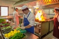 Turkish chefs preparing turkish meal