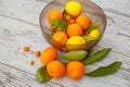 Turkish citrus fruits close-up