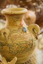 Turkish clay vessel and topaz necklace Royalty Free Stock Photo