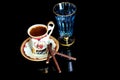 Turkish Coffe and Turkish Lokum Royalty Free Stock Photo