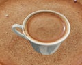 Turkish coffee, cup of coffee on white background, coffee break