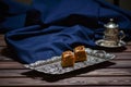 Turkish Coffee Turkish Delight Turk kahvesi ve turk lokumu Royalty Free Stock Photo