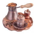 Turkish coffee isolated Royalty Free Stock Photo