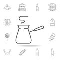 Turkish coffee pot line icon. Detailed set of web icons and signs. Premium graphic design. One of the collection icons for website Royalty Free Stock Photo