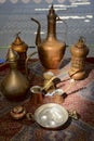 Turkish coffee set on display