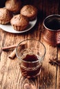 Turkish coffee with spices and muffins Royalty Free Stock Photo