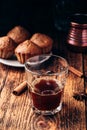 Turkish coffee with spices and muffins Royalty Free Stock Photo