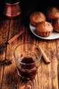 Turkish coffee with spices and muffins Royalty Free Stock Photo