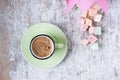 Turkish coffee and Turkish delight Royalty Free Stock Photo