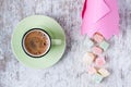 Turkish coffee and Turkish delight Royalty Free Stock Photo