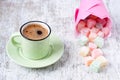 Turkish coffee and Turkish delight Royalty Free Stock Photo