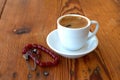 Turkish coffee. Turkish delights, rosary Royalty Free Stock Photo