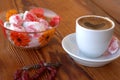 Turkish coffee. Turkish delights, rosary Royalty Free Stock Photo