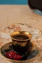 Turkish coffee with turkish dessert