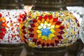 Turkish colorful lamps with glass mosaics for sale on Bazaar, traditional crafted in Turkey