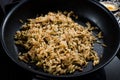 Turkish Cooked Orzo Pasta / Pilav or Pilaf in Pan