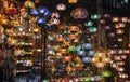 Turkish Crystal lamps & souvenirs for sale in Grand Bazaar of Istanbul, Turkey
