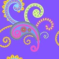 Turkish cucumber with spirals on a purple background