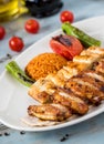 Turkish cuisine chicken wings grill. Grilled chicken wings Royalty Free Stock Photo