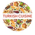 Turkish cuisine dishes, restaurant menu, food of Turkey