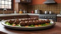 Turkish cuisine traditional delicious Adana kebap meat food dinner.