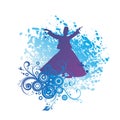 A Turkish Dancer, Dancing, Silhouette Royalty Free Stock Photo