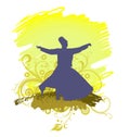 A Turkish Dancer, Silhouette, Dancing Royalty Free Stock Photo