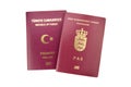 Turkish and Danish passport