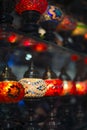 Turkish decorative lamps for sale on grand bazaar at istanbul tu