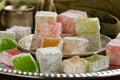 Turkish delight dessert (rahat lokum) Royalty Free Stock Photo