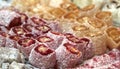 Turkish delight with hazelnuts and coconut