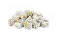 Turkish delight isolated on white background Royalty Free Stock Photo