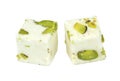 Turkish delight with pistachio nuts Royalty Free Stock Photo