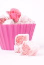 Turkish delight with rose flavour Royalty Free Stock Photo