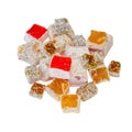 Turkish Delight variety isolater Royalty Free Stock Photo