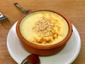 Turkish Dessert Rice Pudding Sutlac with Hazelnut Powder Royalty Free Stock Photo