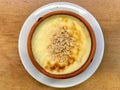 Turkish Dessert Rice Pudding Sutlac with Hazelnut Powder Royalty Free Stock Photo