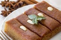 Turkish Dessert Sambali or Damascus Dessert Sam Tatlisi Royalty Free Stock Photo