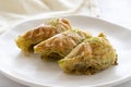 Turkish Dessert Sobiyet Baklava. Close up