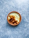 Turkish Dessert Sutlac Baked Rice Pudding Custard in Casserole Pot Royalty Free Stock Photo