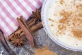 Turkish Dessert Sutlac / Rice Pudding Royalty Free Stock Photo