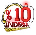 % 10 Turkish Discount Scale Percentage.