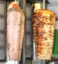 Turkish doner kebab. Beef and chicken. Royalty Free Stock Photo