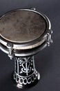 Turkish drum on black closeup