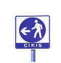 Turkish exit sign Royalty Free Stock Photo