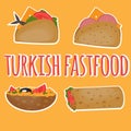 Turkish Fast food, Traditional street food, Turkish cuisine.