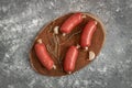 Turkish fermented sausage, dry spicy raw sausage