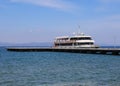 Turkish Ferry waiting for passengers at Kos Port Royalty Free Stock Photo
