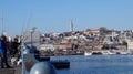 Turkish fishermen on the Galata bridge